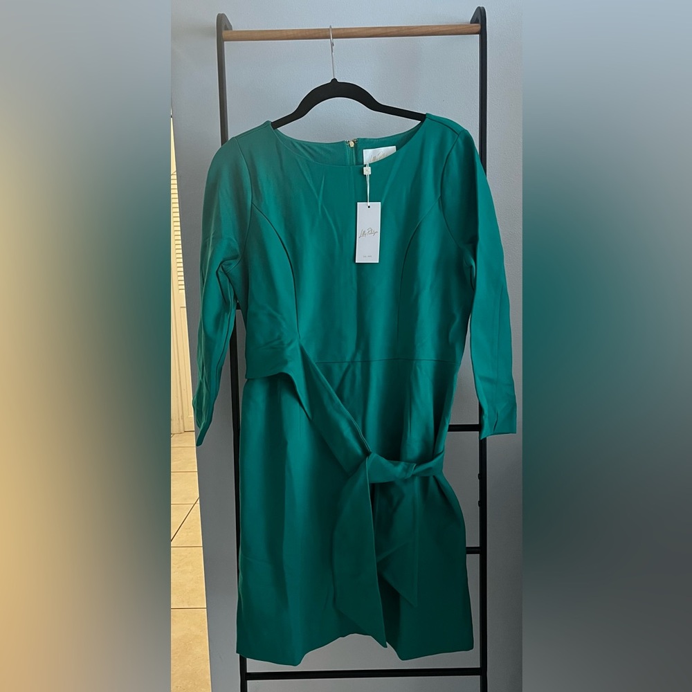 NWT Leighton Straight Fit Dress in Fiddle Leaf Green